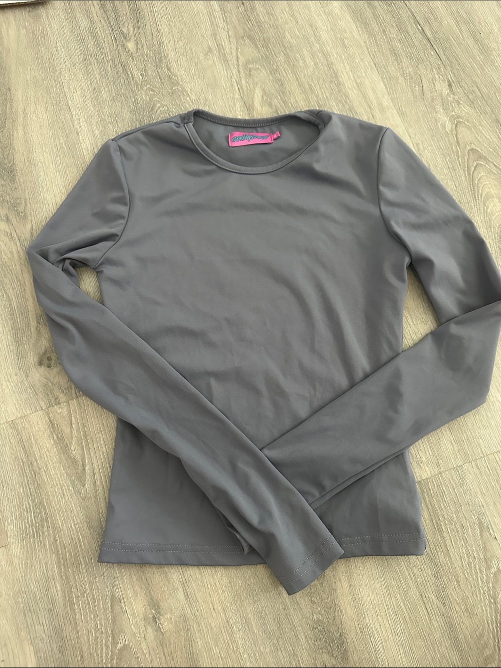 Edikted Gray Crewneck Long Sleeve Top